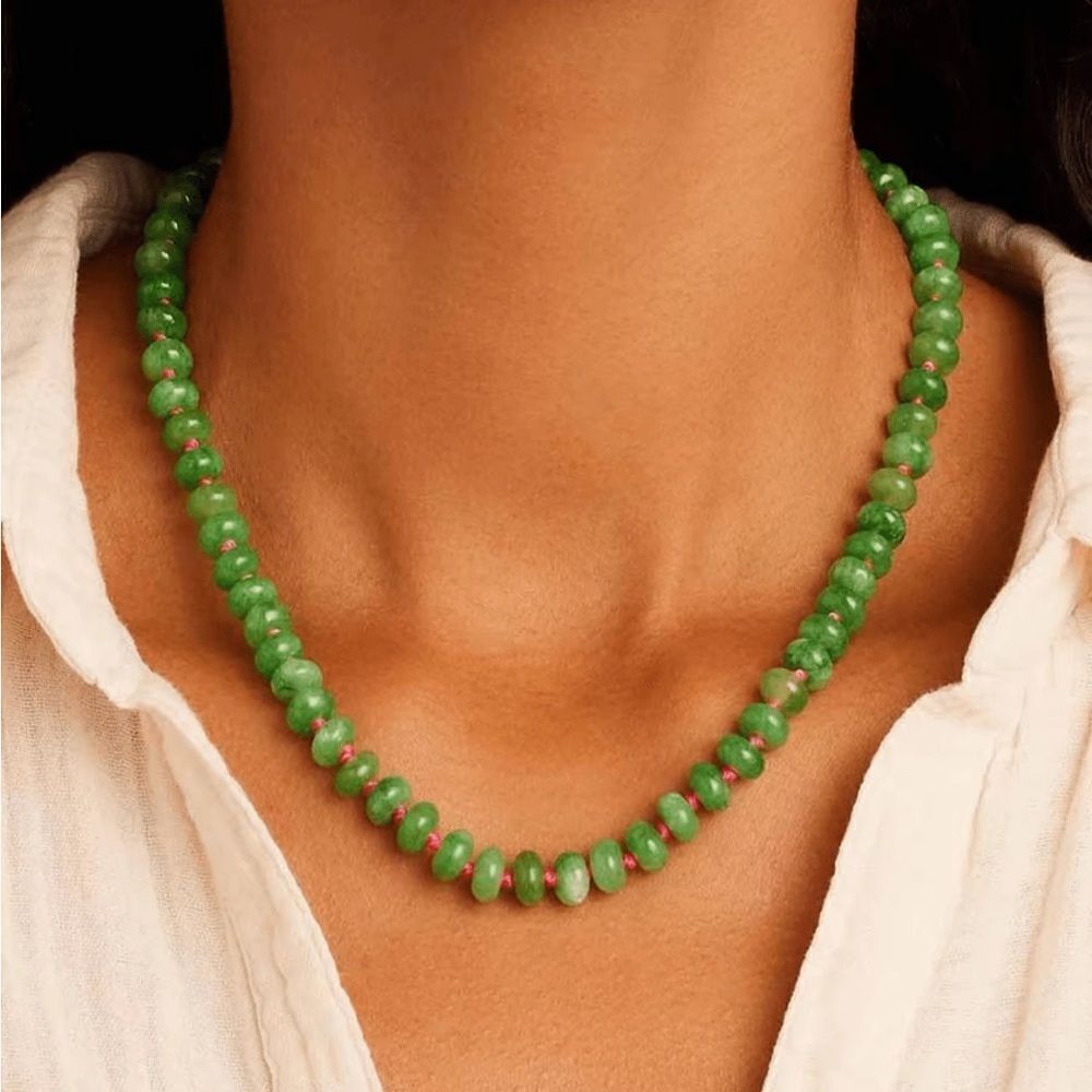 Natural stone beaded necklace N563 - Picture 2 of 5